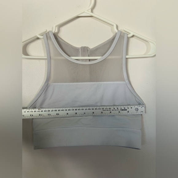 ZYIA Active Sports Bra Womens All Star One More Rep Mesh High Neck White Small - Picture 3 of 5